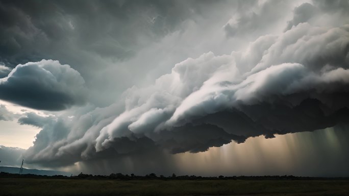 乌云阴天乌云密布大雨将至空境云翻滚龙卷风