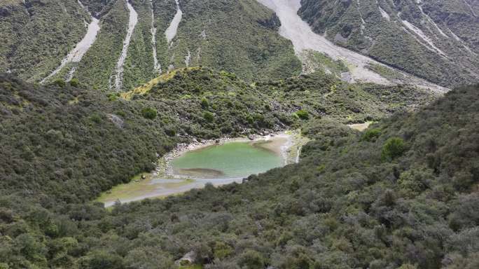 航拍新西兰库克山国家公园风光