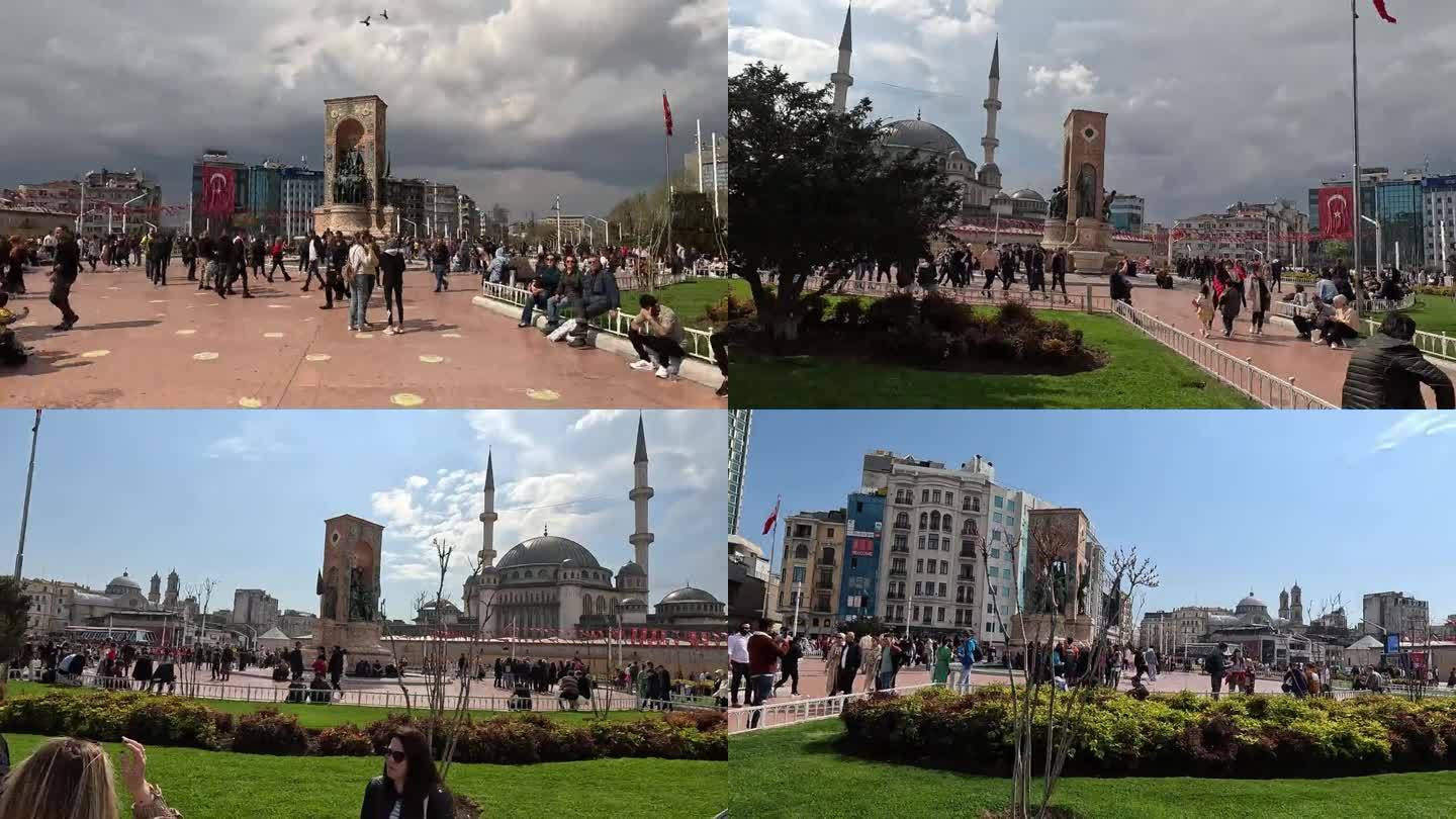 伊斯坦布尔塔克西姆广场上的共和国纪念碑