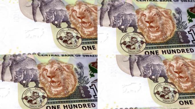 Eswatini Swazi Lilangeni 100钞票，100斯威士兰Lilangeni，斯威