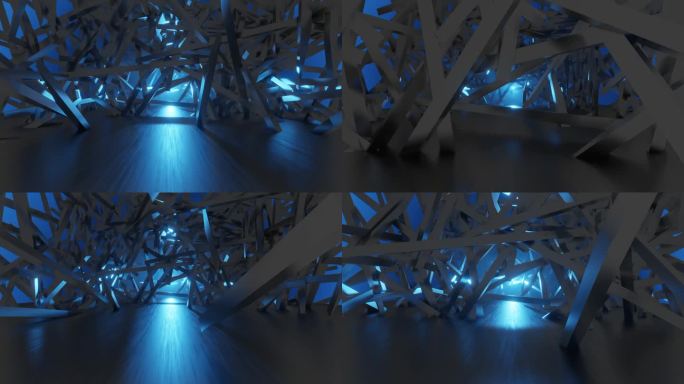 科幻末世碎片3D循环动画