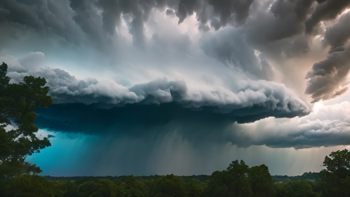 乌云阴天乌云密布大雨将至空境云翻滚龙卷风