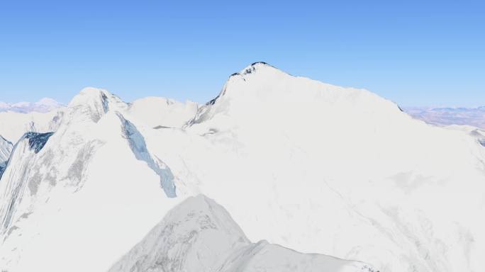 珠穆朗玛峰 航拍 喜马拉雅山脉