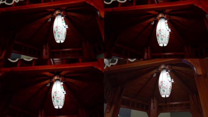 中式装饰灯笼布置照明