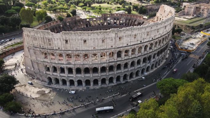 罗马斗兽场-罗马斗兽场，鸟瞰图