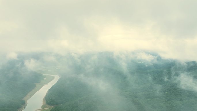 峡谷 河流 森林 群山 航拍 自然 风光