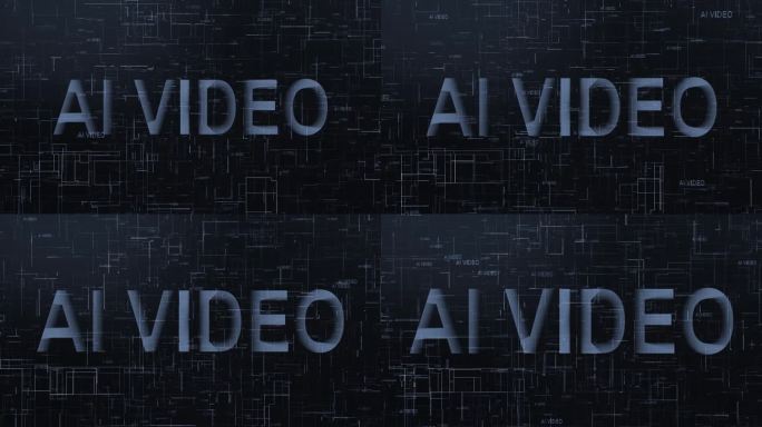 AI视频文字技术数据线动画