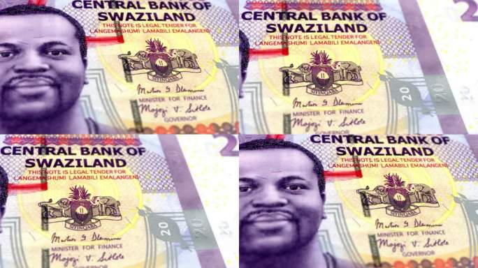 Eswatini Swazi Lilangeni 20钞票，20斯威士兰Lilangeni，斯威士兰
