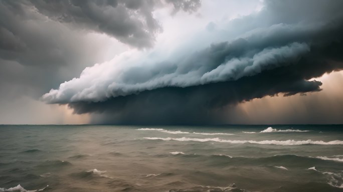 乌云阴天乌云密布大雨将至空境云翻滚龙卷风