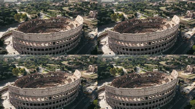 罗马斗兽场-罗马斗兽场，鸟瞰图