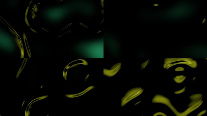黄绿色液态金属霓虹色抽象背景