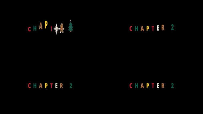 第2章-彩色跳跃文本效果与圣诞图标-黑色背景的文本动画