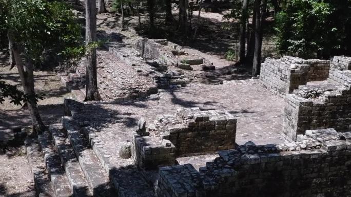 洪都拉斯科潘出土的古玛雅神庙遗址的倾斜盘