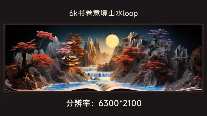 6k书卷意境山水loop