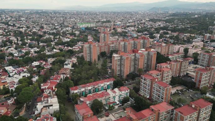 Coyoacan，南墨西哥城的城市生活体验，鸟瞰图