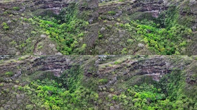 留尼旺岛上的重要盆地瀑布