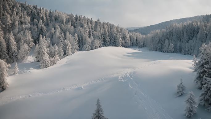 雪山森林云雾4K-6