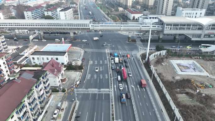 上海奉贤肖塘大叶公路航拍