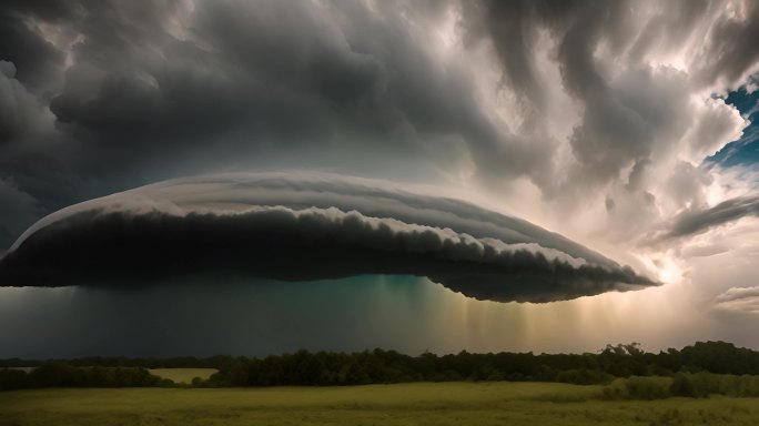 乌云阴天乌云密布大雨将至空境云翻滚龙卷风