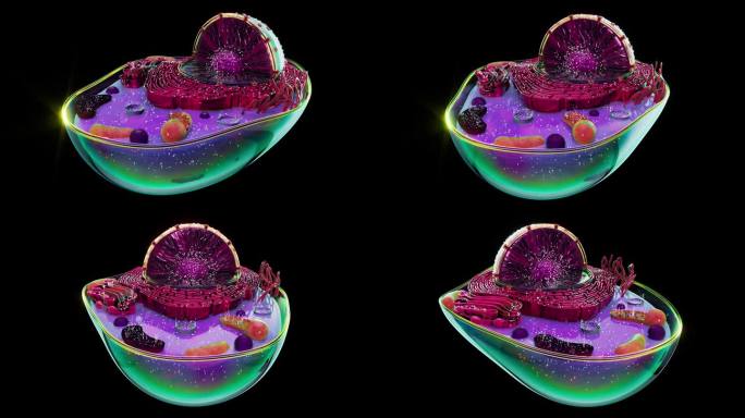 生物细胞的4K抽象动画