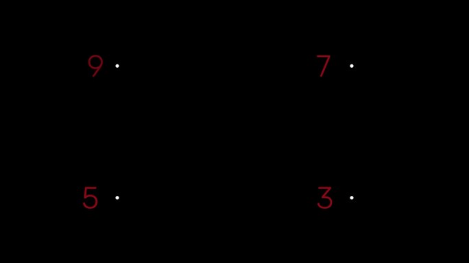 实时红色数字计数数字倒序从10到0