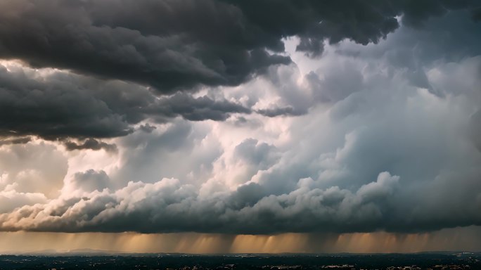 乌云阴天乌云密布大雨将至空境云翻滚龙卷风