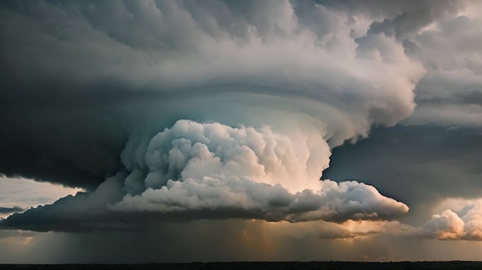 乌云阴天乌云密布大雨将至空境云翻滚龙卷风