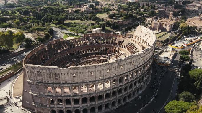 罗马斗兽场-罗马斗兽场，鸟瞰图