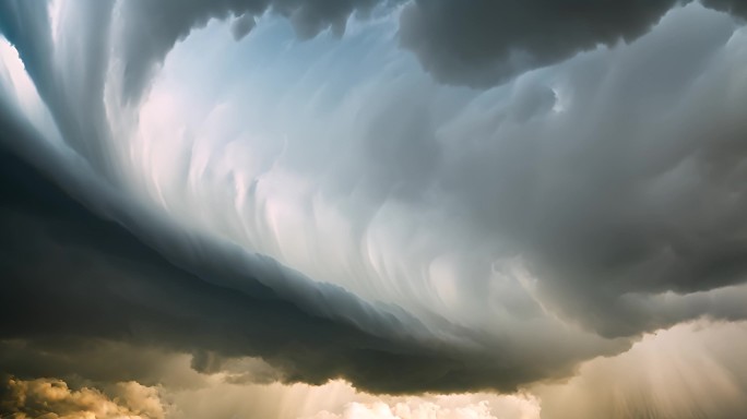 乌云阴天乌云密布大雨将至空境云翻滚龙卷风