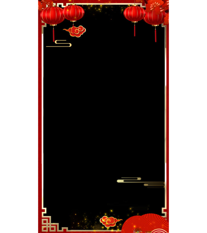 2025蛇年竖边框-无缝循环带通道