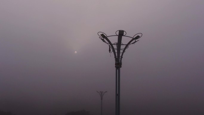 雾光日出高杆灯路灯