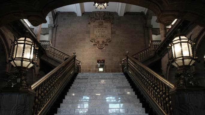 墨西哥宪法广场西班牙台阶建筑楼梯地拍