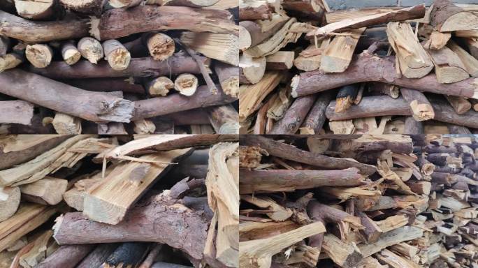 木柴柴柴堆柴垛柴火柴薪木头木块木堆