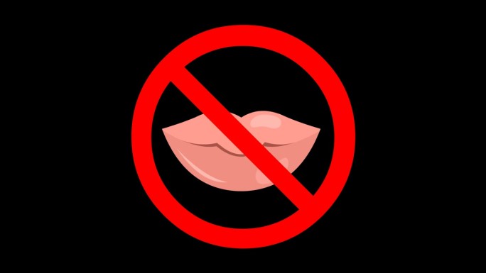 视频动画标牌禁止嘴观无声