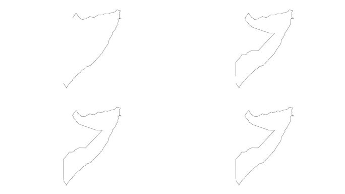 动画草图的地图图标为索马里的国家