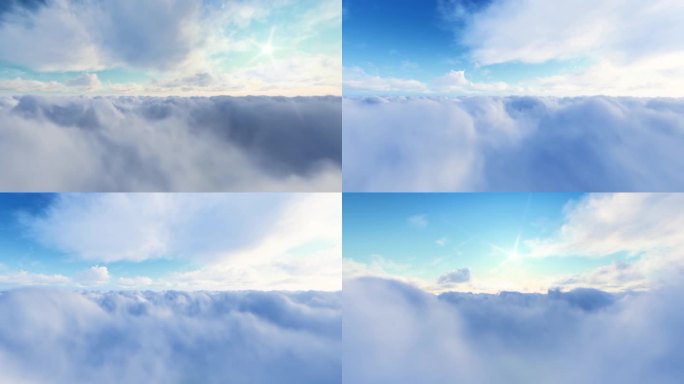 高空云层 云海 云端 云穿梭4K视频素材
