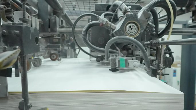 大型打印机印刷机自动化快速上纸视频素材