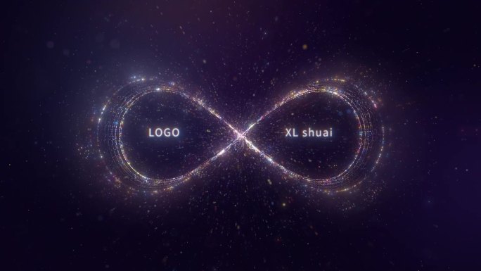 无限符宇宙银河片头片尾智慧LOGO粒子