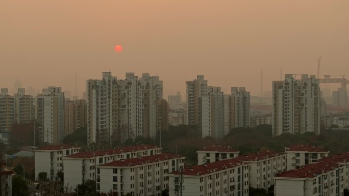 夕阳 都市夕阳