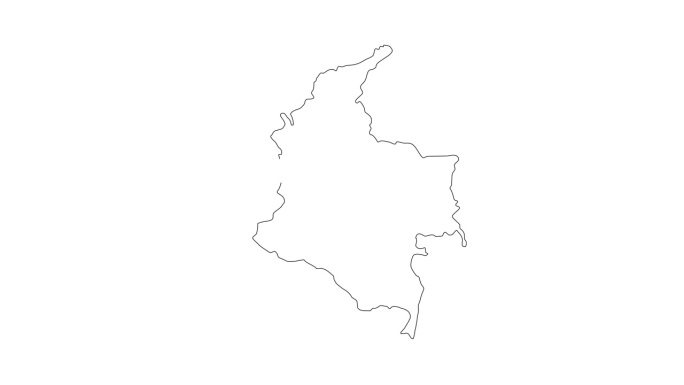 哥伦比亚地图图标的动画草图