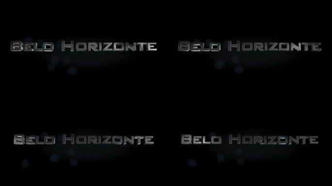 贝洛奥里藏特3D标题字与金属动画文本透明黑色