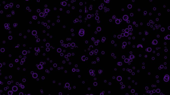 4K原创（透明通道）紫罗蓝色气泡上升