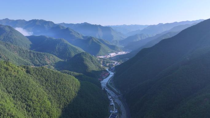 卢氏汤河温泉汤池山云海航拍2