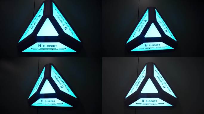 三角荧光灯装饰