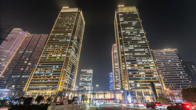杭州未来科技城EFC欧美金融城夜景延时