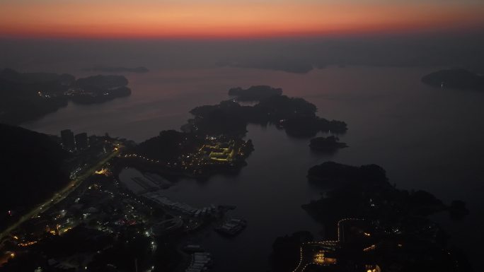 杭州淳安千岛湖航拍视角