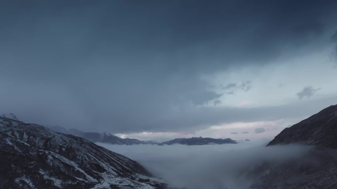 雪山 川西 云海 日落日出 呐喊