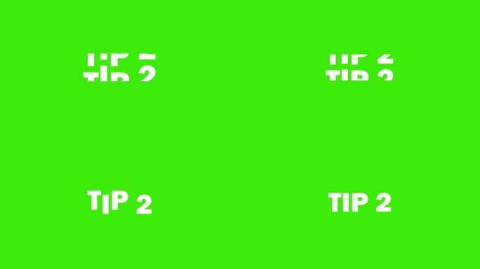 提示2文本动画在绿屏上显示老虎机效果