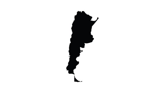 动画形成阿根廷地图图标