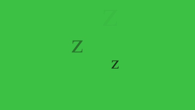 睡眠zzz运动图形动画的运动。